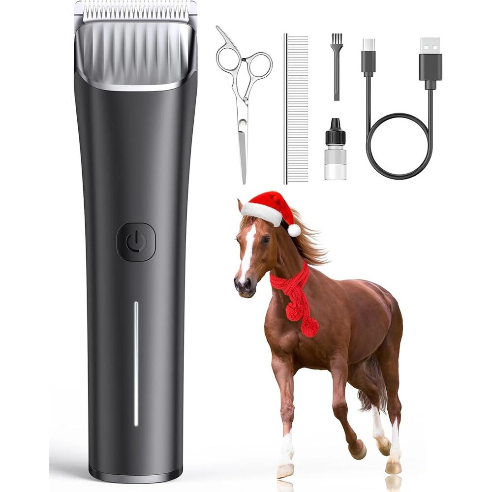 Oneisall RK-034 Cordless Horse ClippersLow Noise Horse Trimmer Shaver Kit